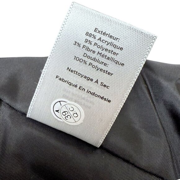 TALBOTS Tweed Blazer Size 4 Womens Shimmer Evening Jacket Blue Black - Picture 9 of 9